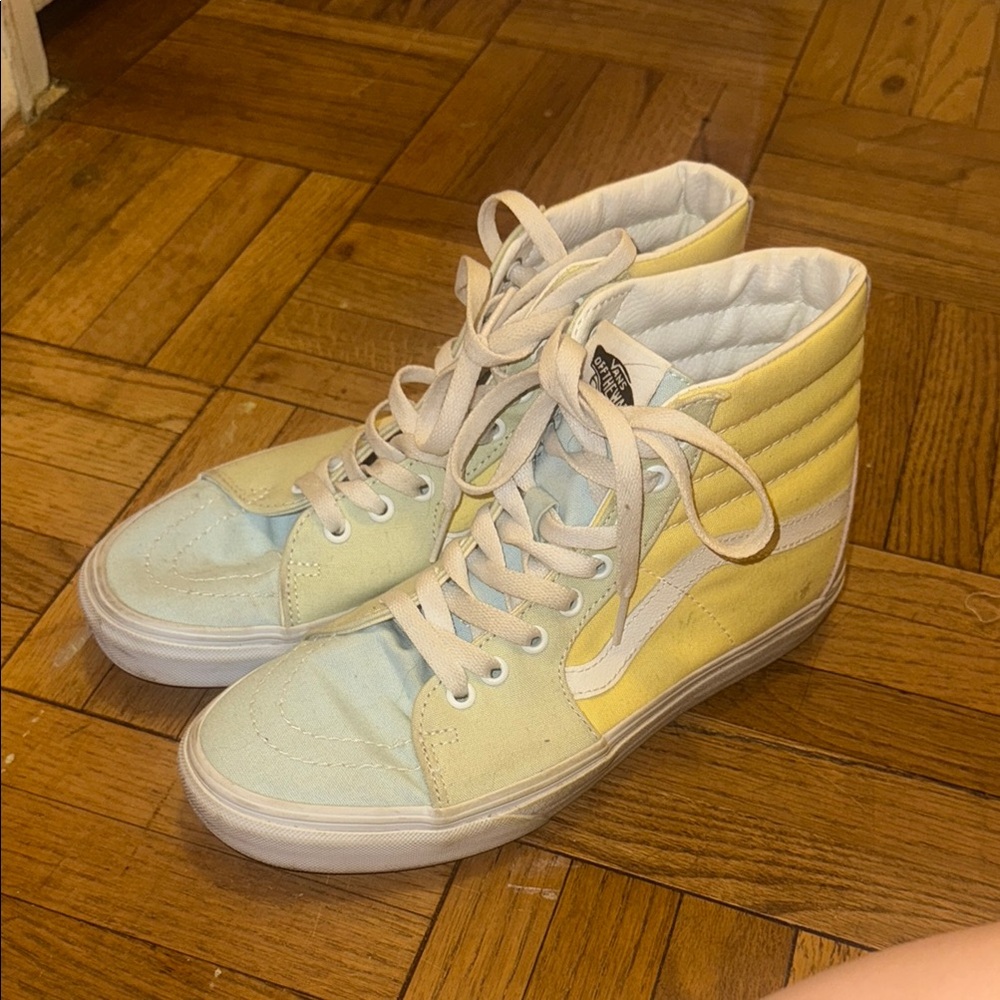 Vans SK8-Hi High-Top Sneakers- Pastel Block/True White